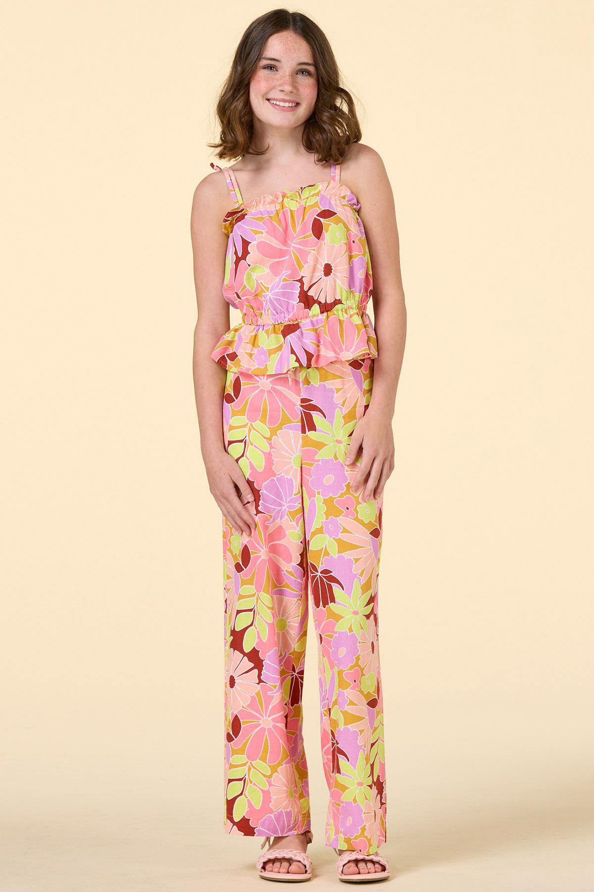 Cato Fashions | Cato Girls Ruffled Retro Floral Tank