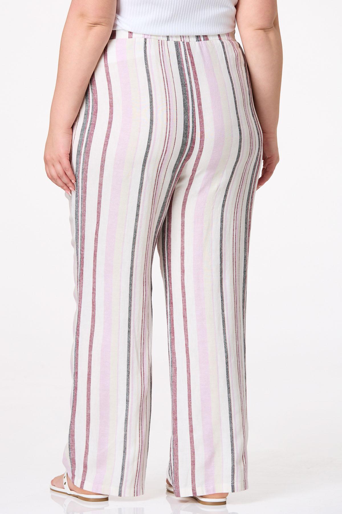 Cato Fashions | Cato Plus Size Stripe Linen Pants