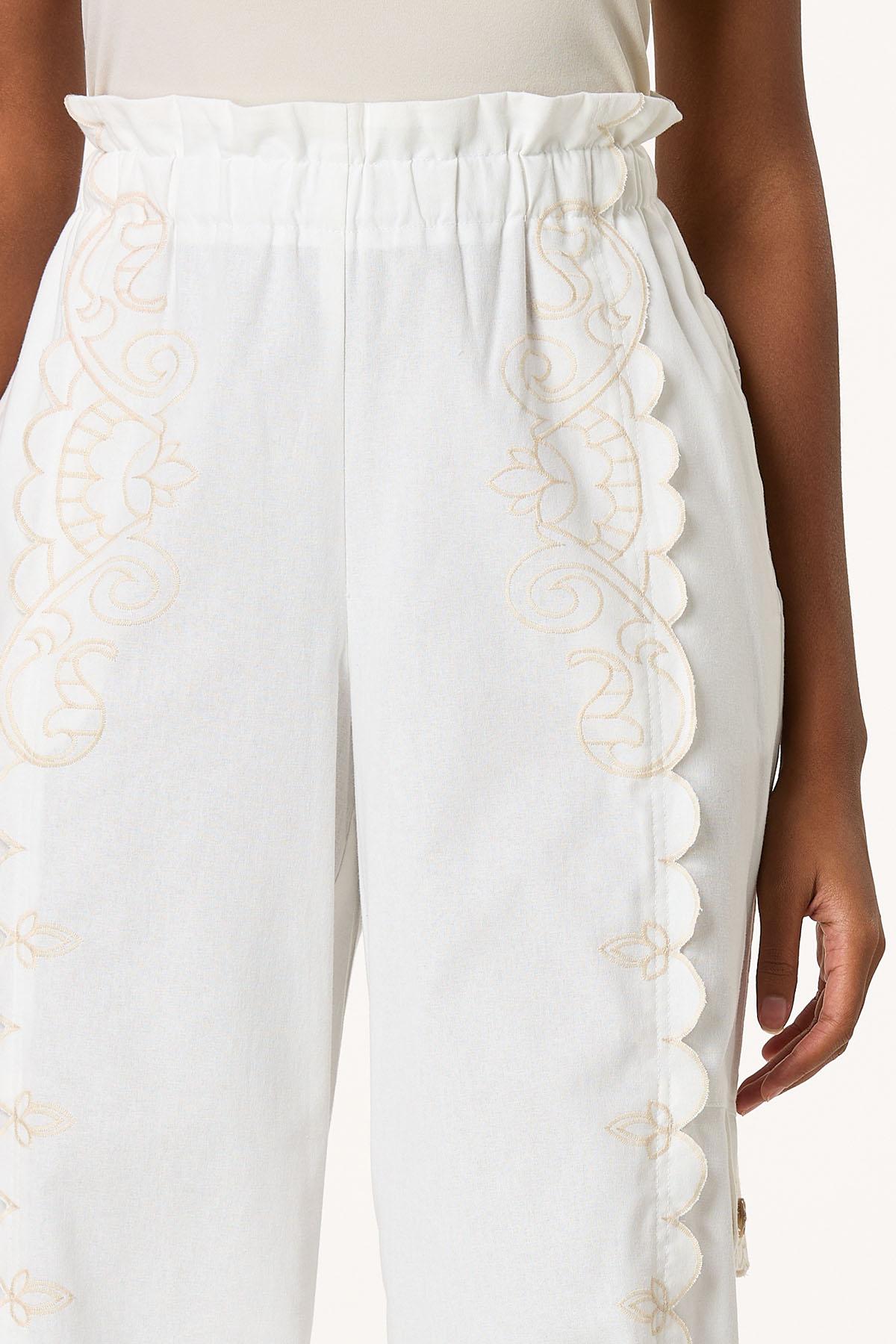Cato Fashions | Cato Cropped Embroidered Wide Leg Pants