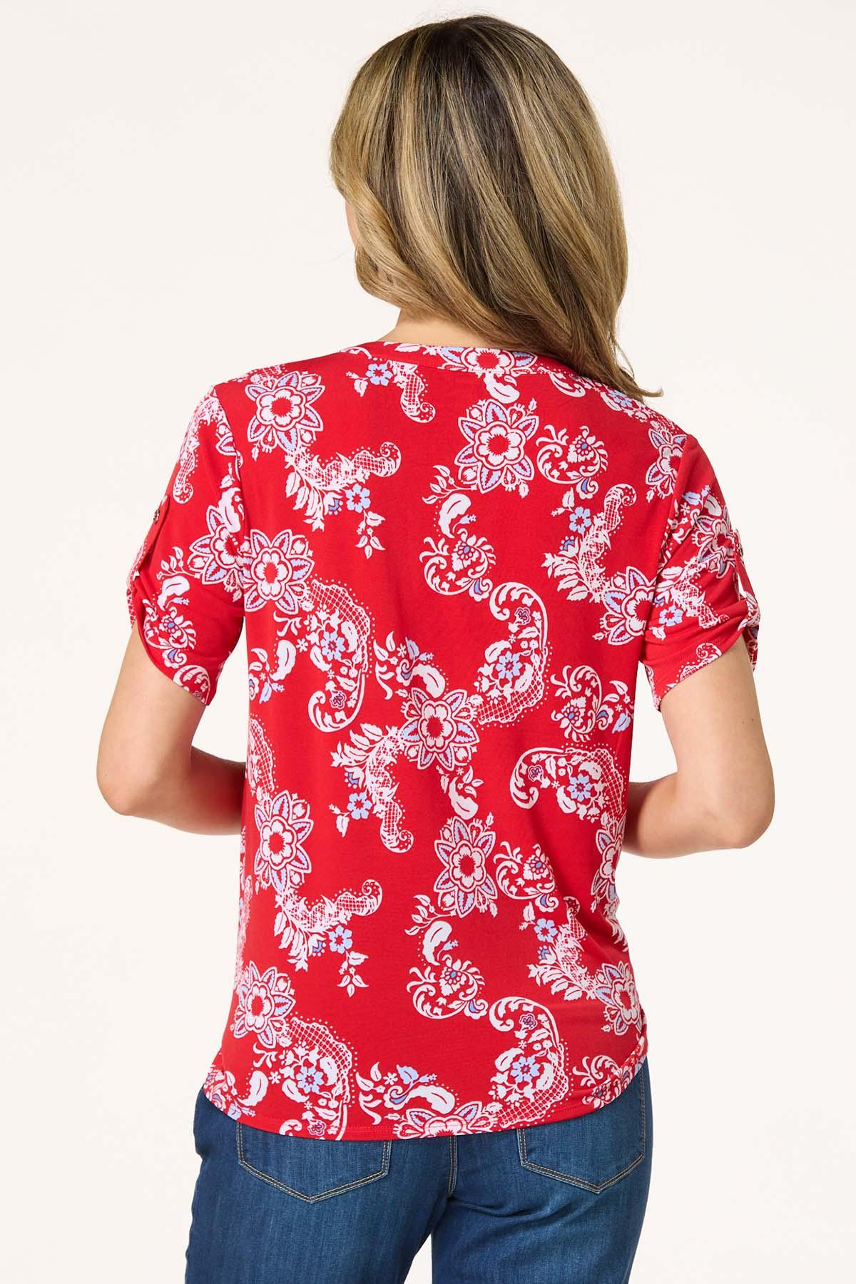 即日発送レッドFlower ribbon tops red Red Crop Top One Shoulder Rose Ruffle Flower | Ally Fashion