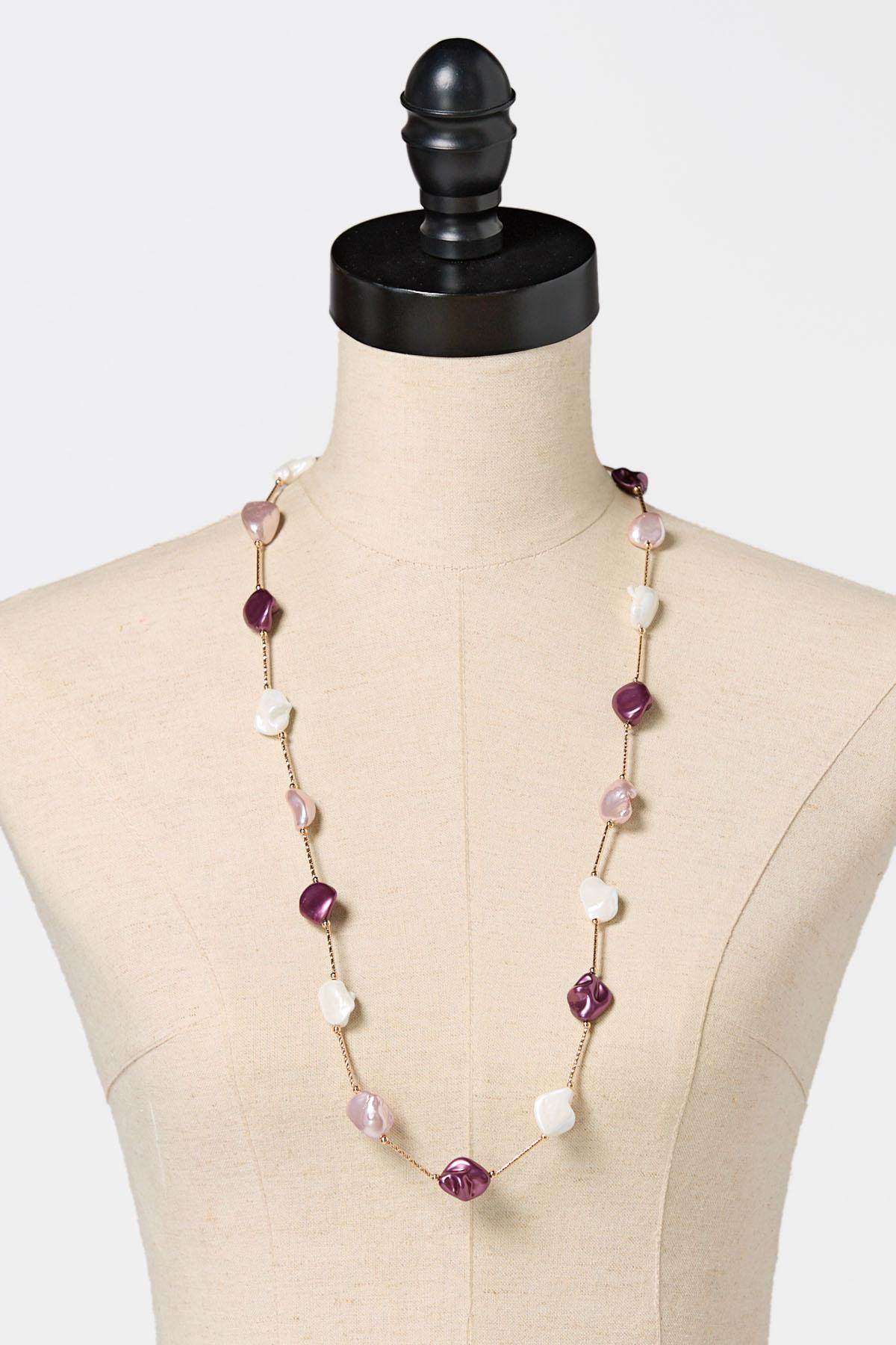  Cato Fashions | Cato Colored Shell Long Necklace Set