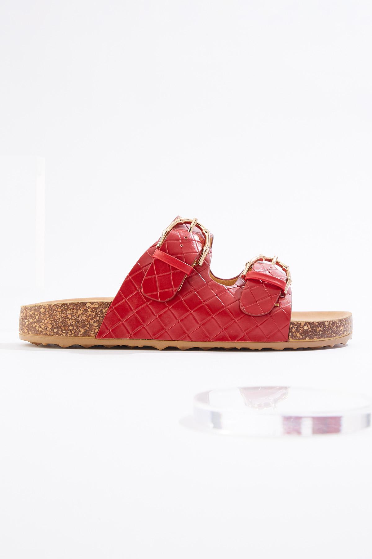 Cato Fashions | Cato Textured Double Buckle Sandals