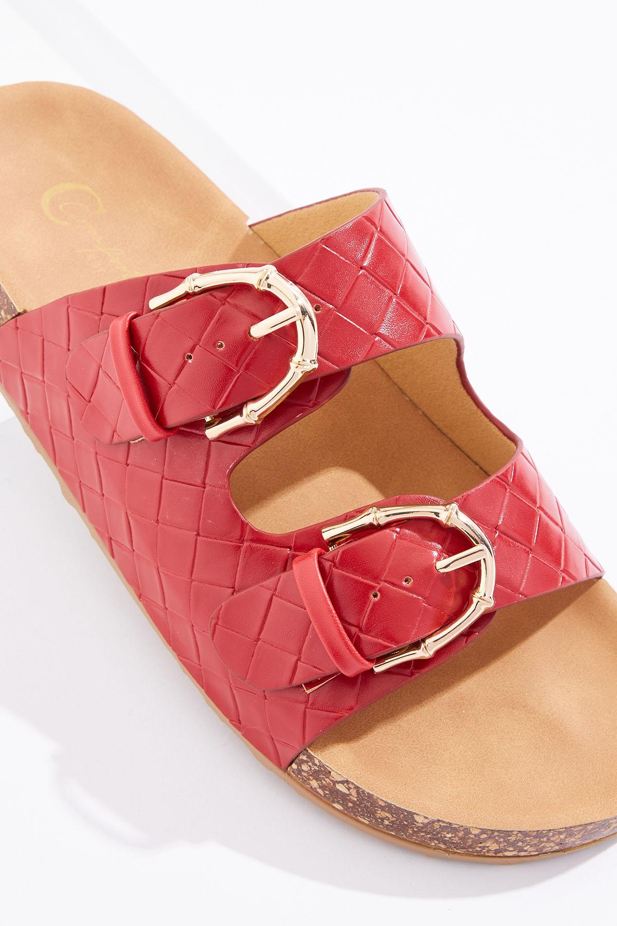  Cato Fashions | Cato Textured Double Buckle Sandals