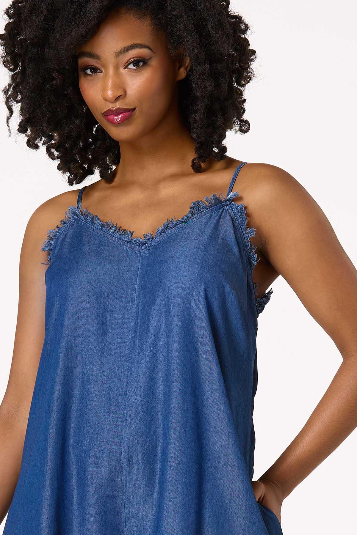 Cato Fashions | Cato Frayed Chambray Jumpsuit
