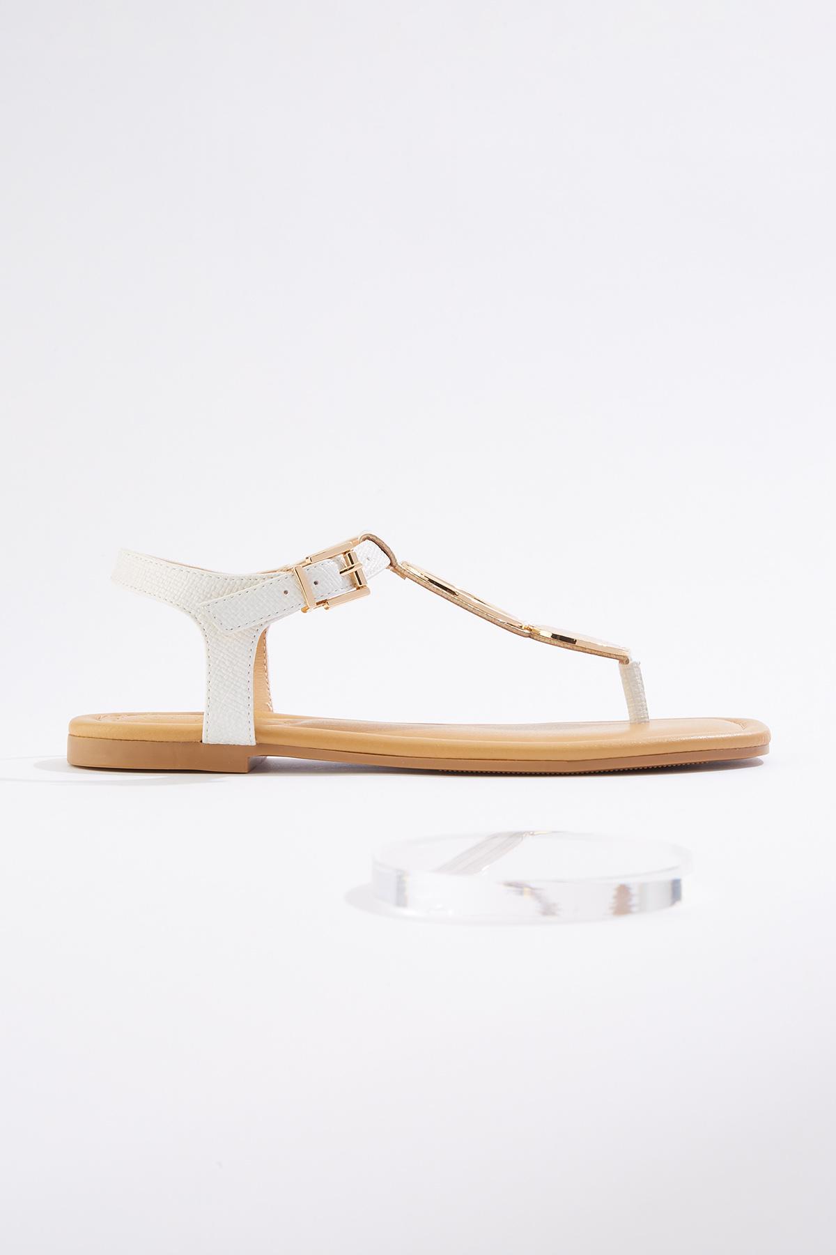 Cato Fashions | Cato Hammered Hoop Thong Sandals