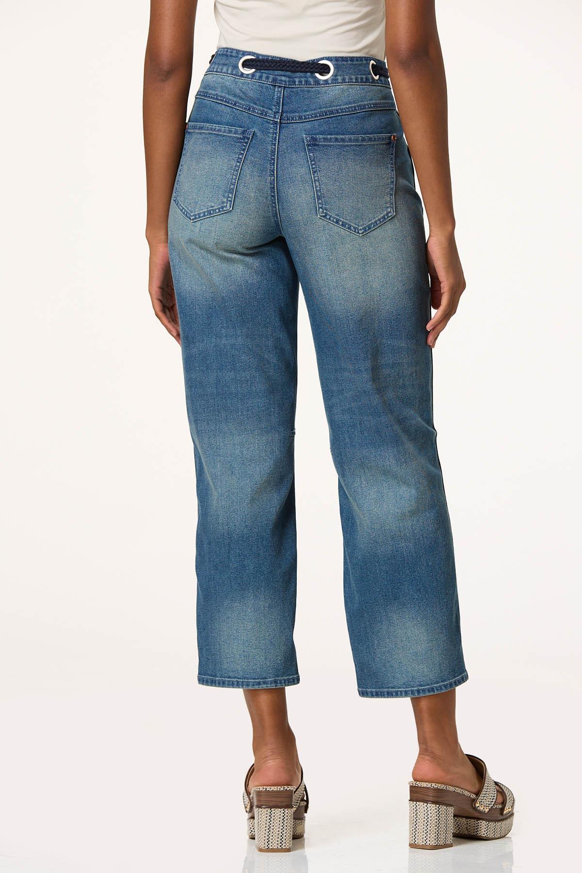  Cato Fashions | Cato Rope Belt Barrel Leg Jeans