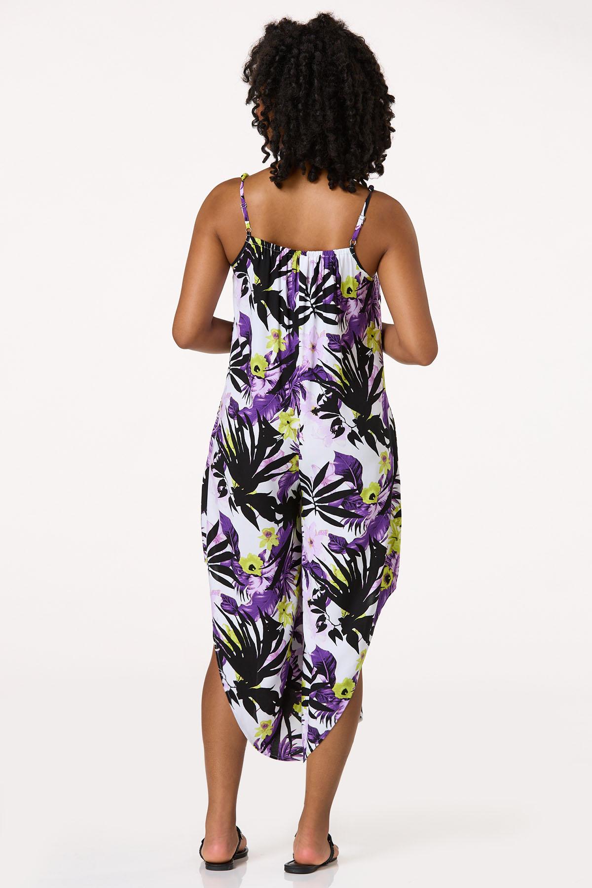  Cato Fashions | Cato Bead Strap Tropical Genie Jumpsuit