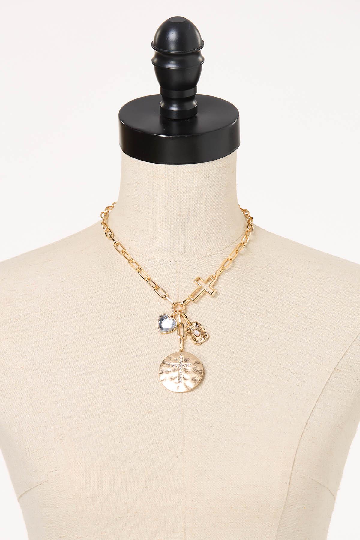 Cato Fashions | Cato Inspirational Gold Charm Chain Necklace