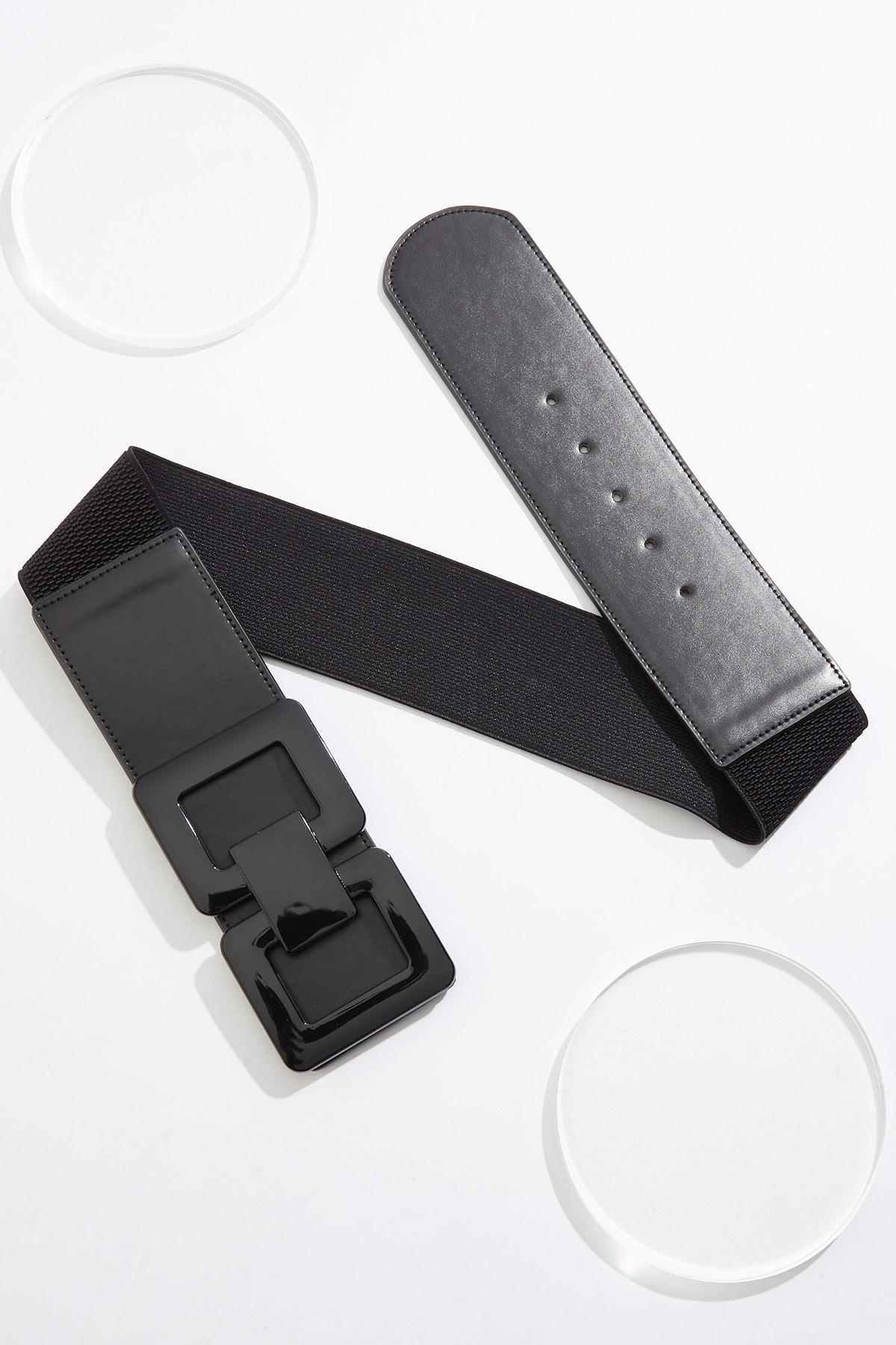 Cato Fashions | Cato Plus Size Double Square Buckle Stretch Belt