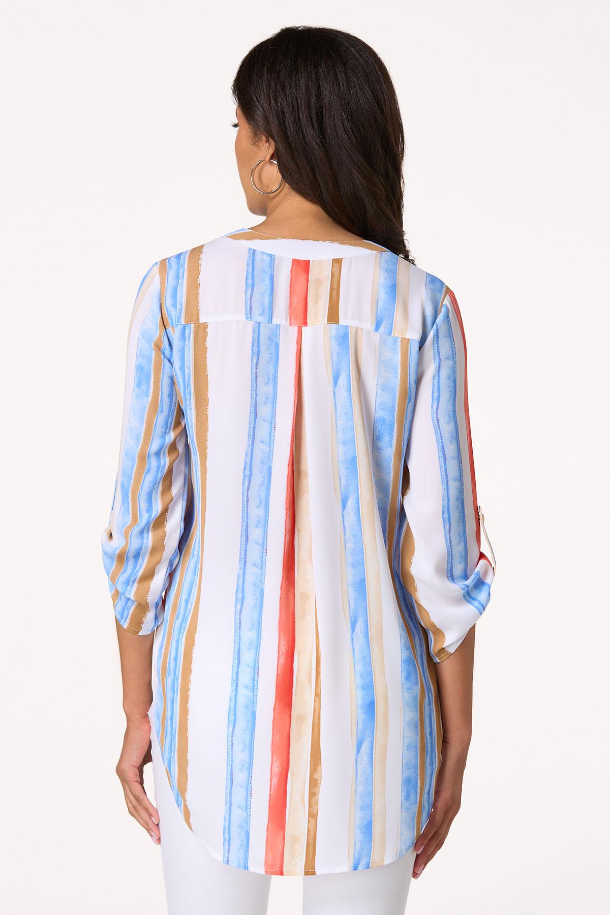 Cato Fashions | Cato Brushed Stripe Top