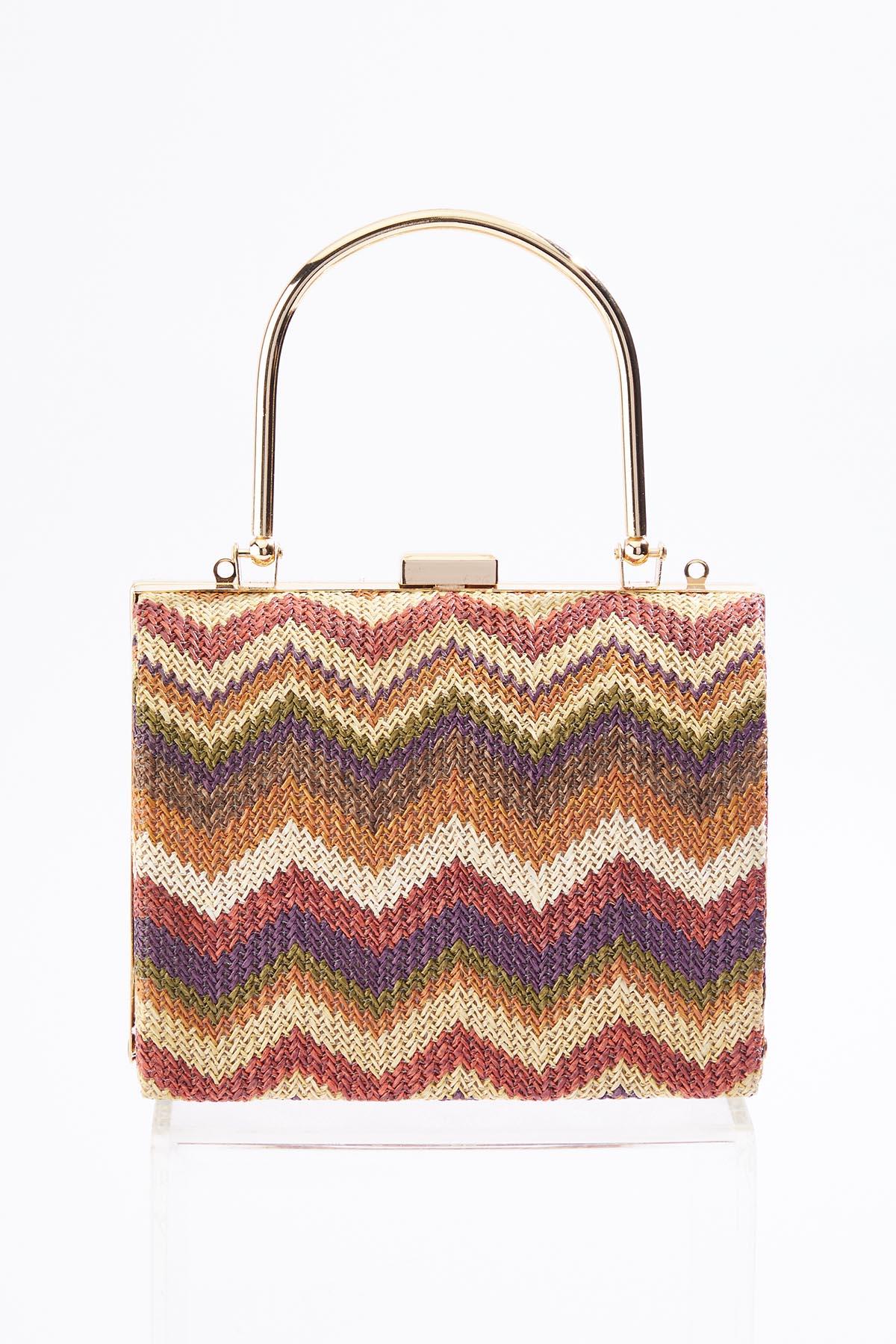 Cato Fashions | Cato Chevron Straw Convertible Crossbody