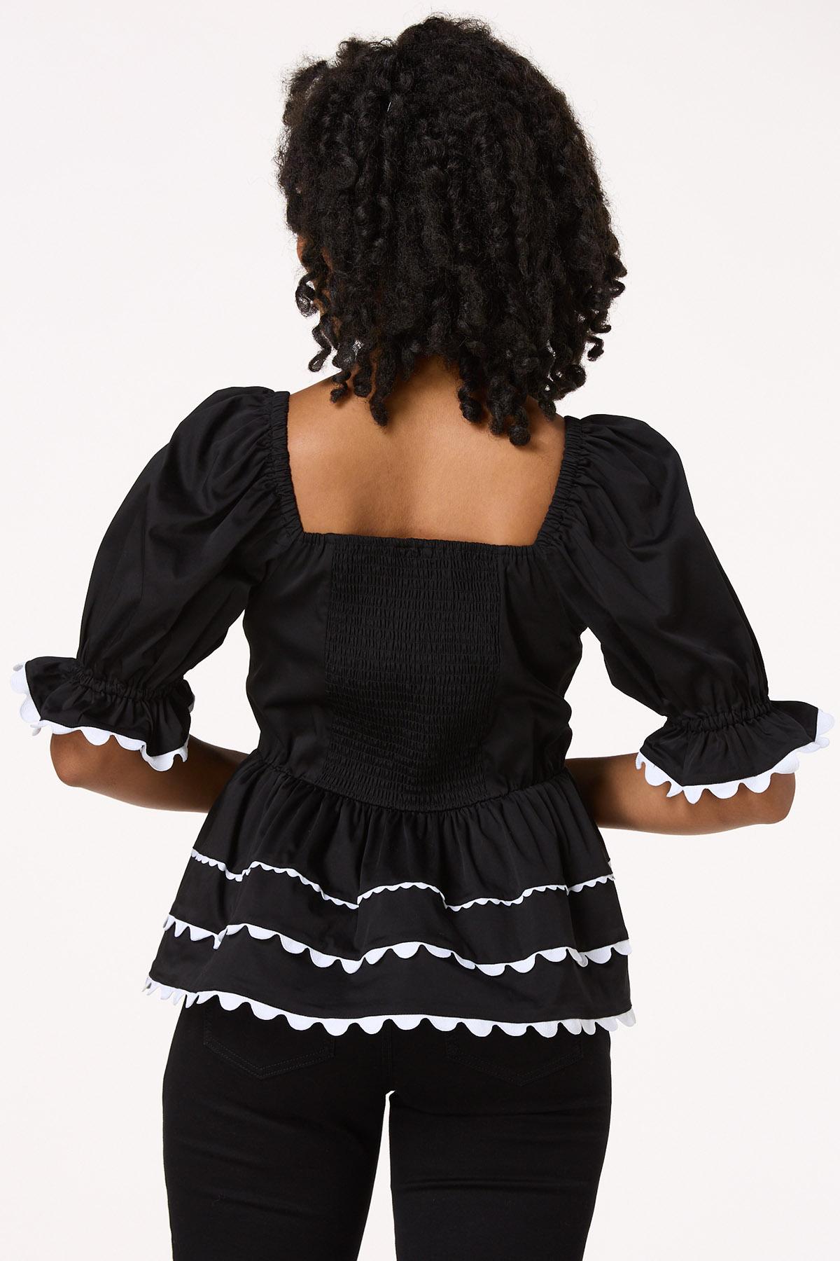  Cato Fashions | Cato Ric Rac Puff Sleeve Top