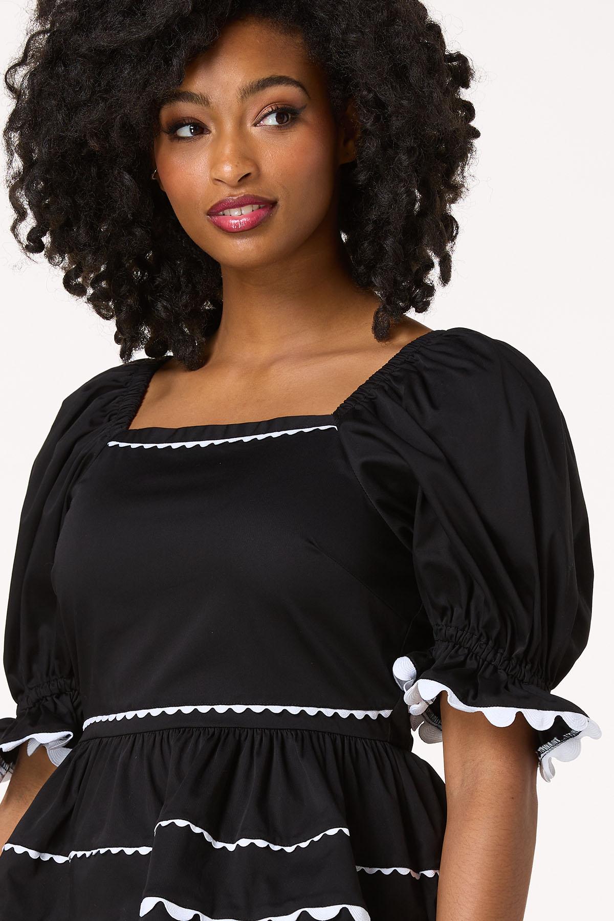  Cato Fashions | Cato Ric Rac Puff Sleeve Top