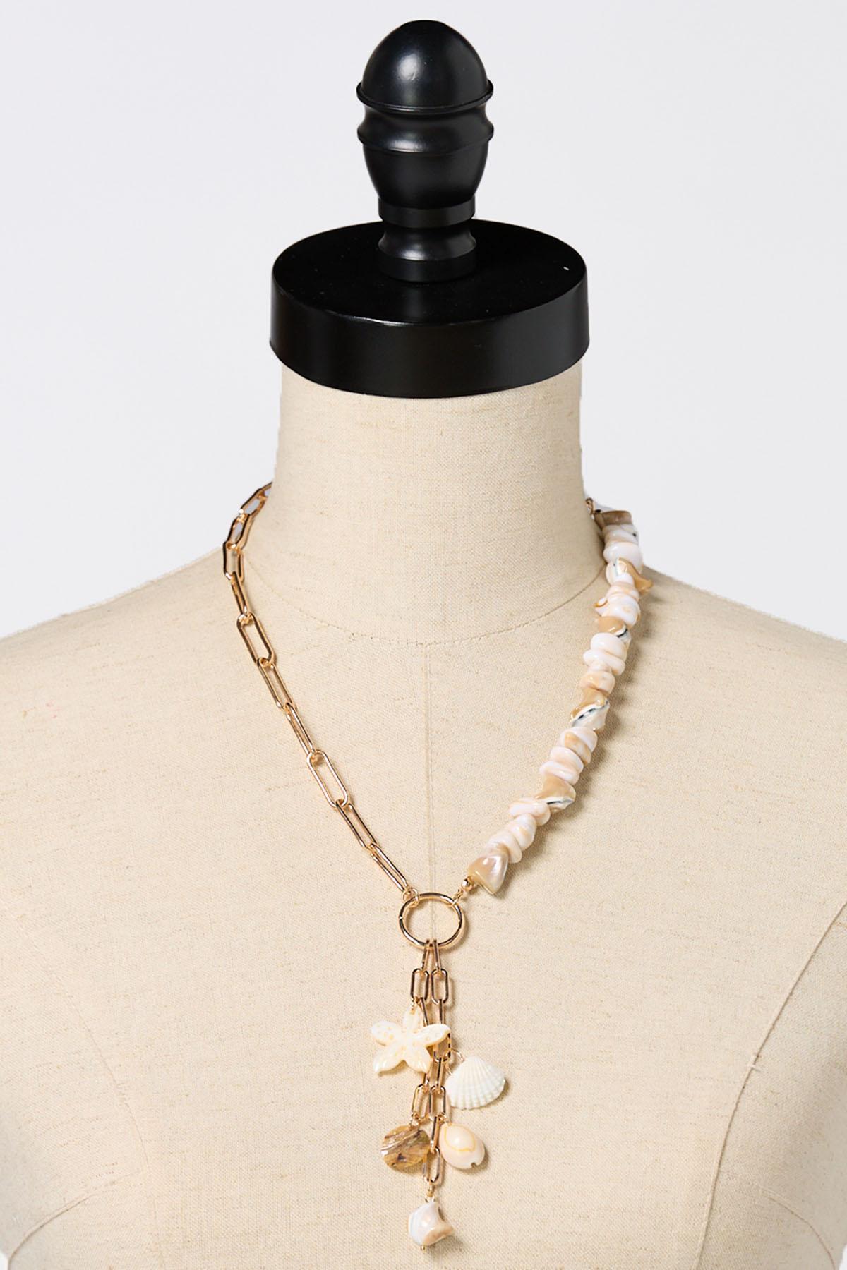 Cato Fashions | Cato Shell Multi Charm Chain Necklace Set
