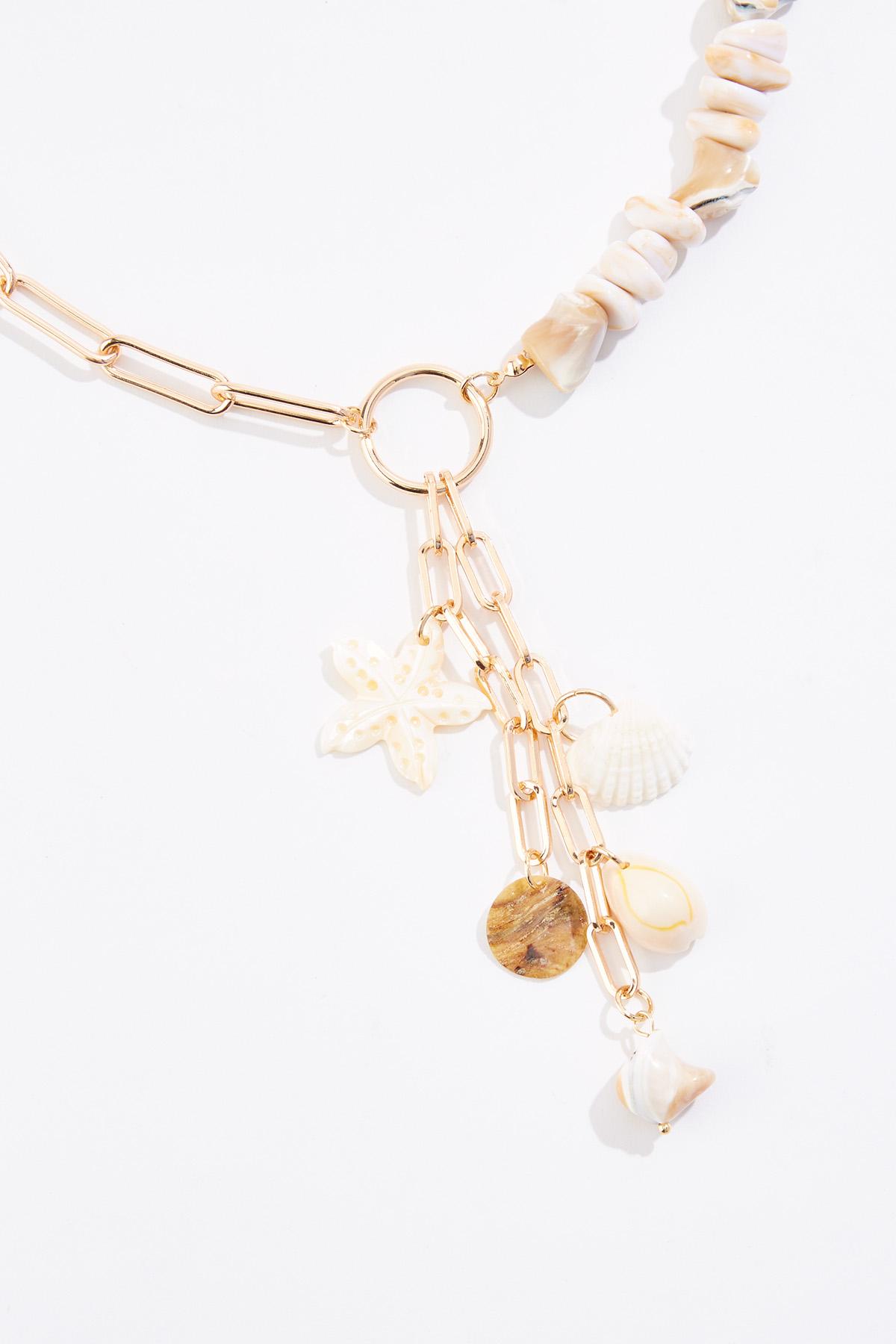 Cato Fashions | Cato Shell Multi Charm Chain Necklace Set