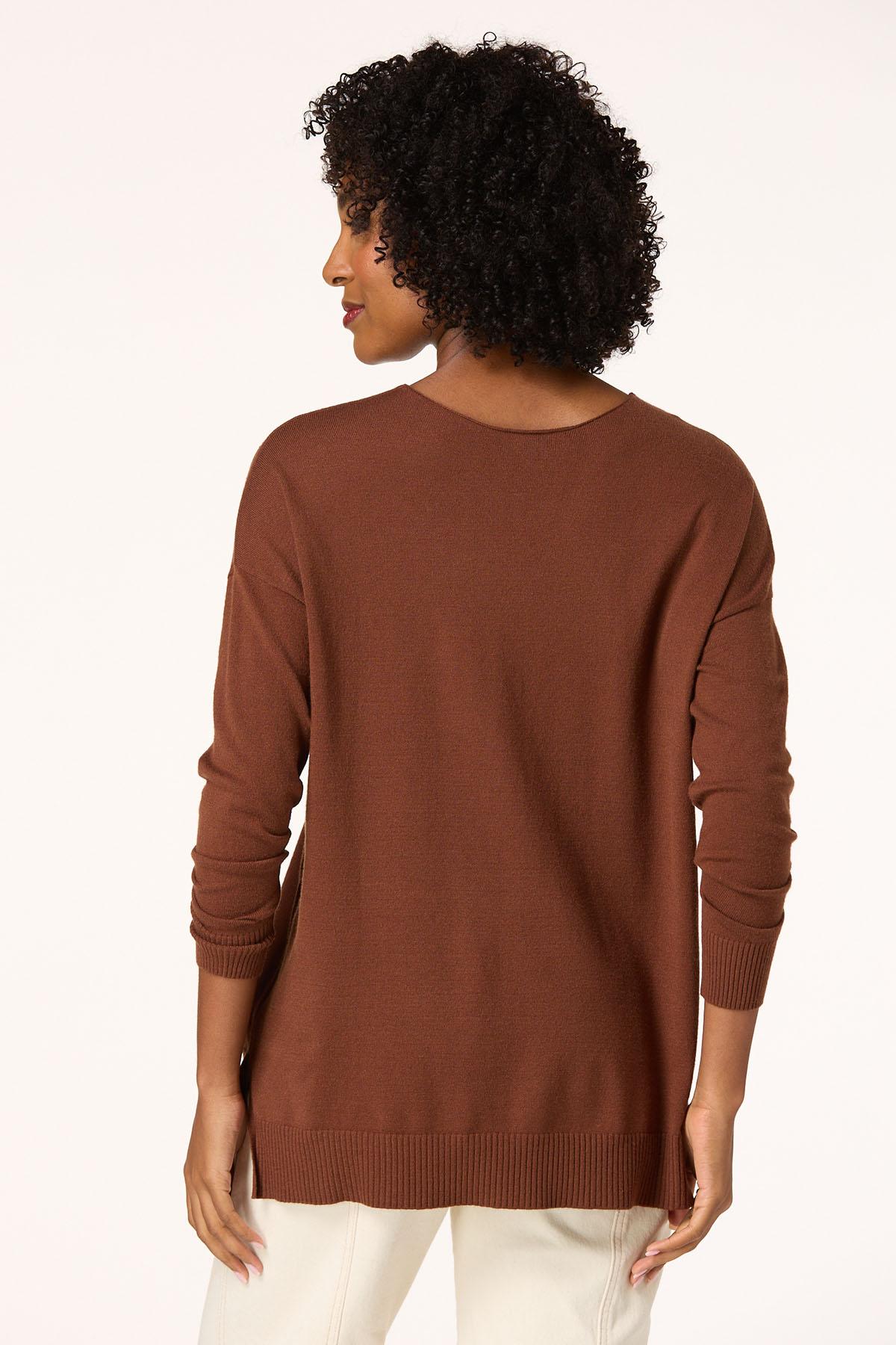  Cato Fashions | Cato Seamed V- Neck Sweater