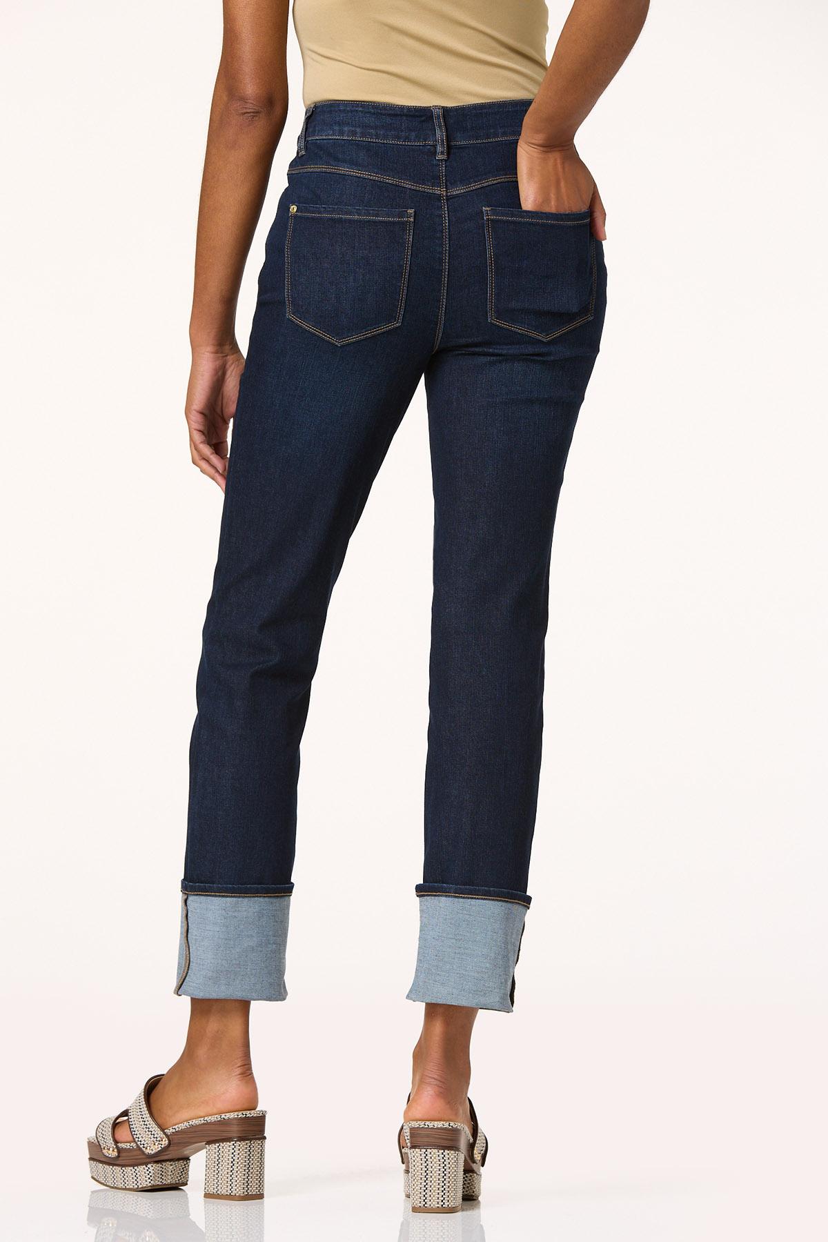 Cato Fashions | Cato Button Fly Cuffed Hem Jeans