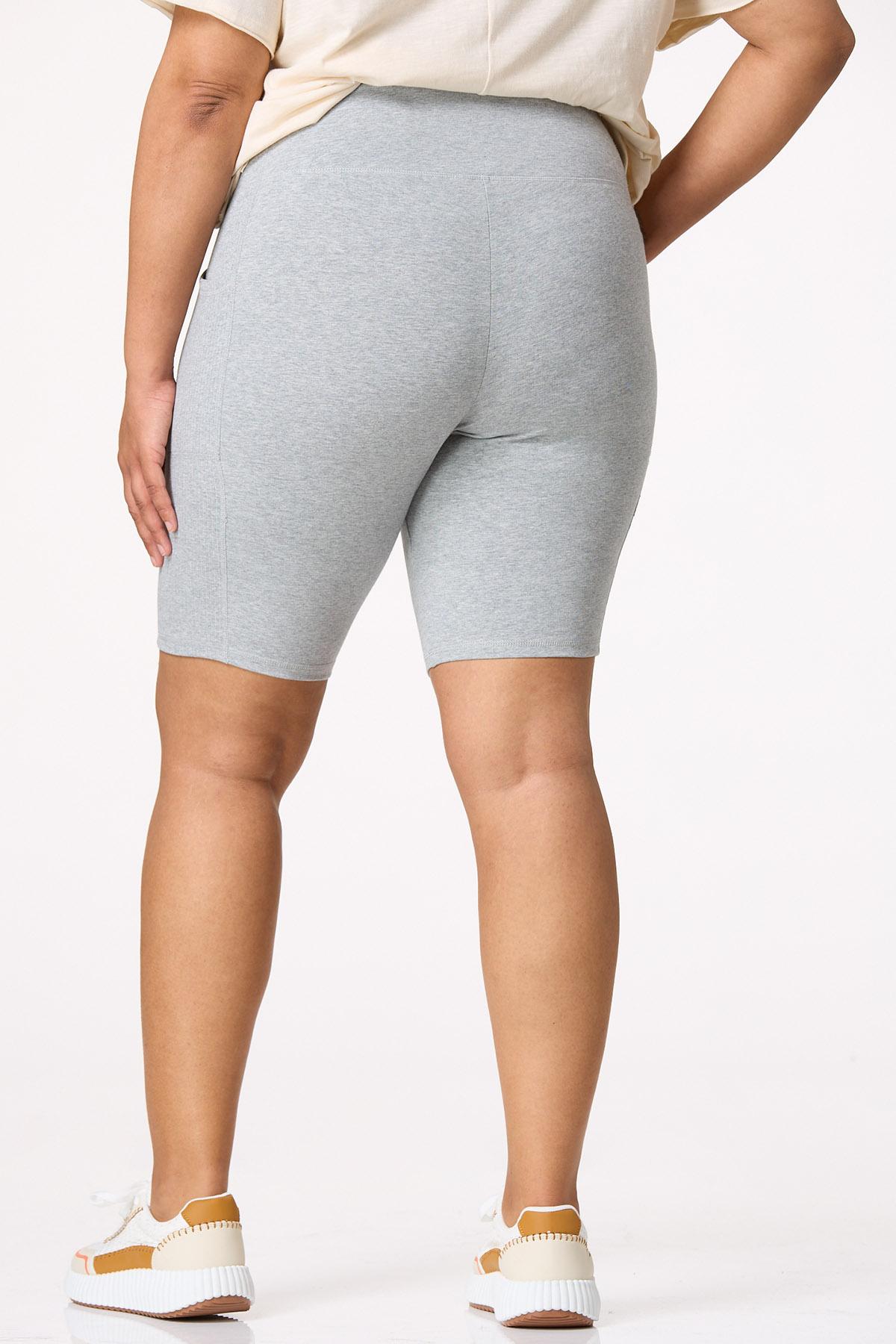 Cato Fashions | Cato Plus Size Heather Gray Biker Shorts