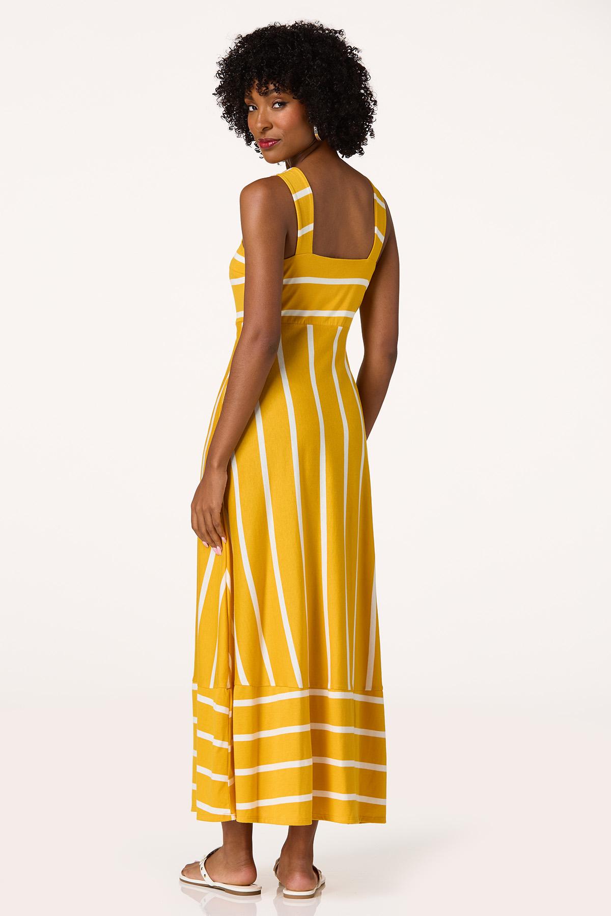  Cato Fashions | Cato Gold Stripe Maxi Dress