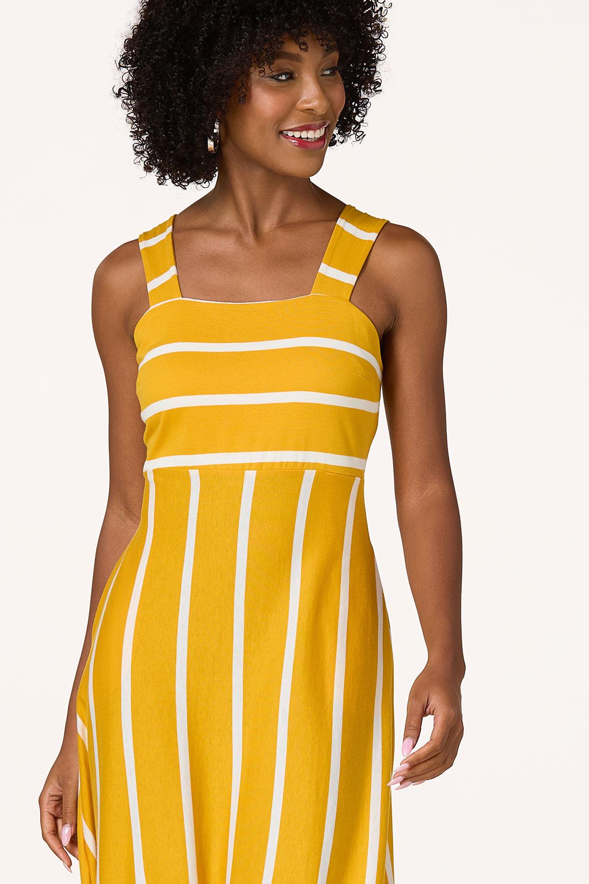  Cato Fashions | Cato Gold Stripe Maxi Dress