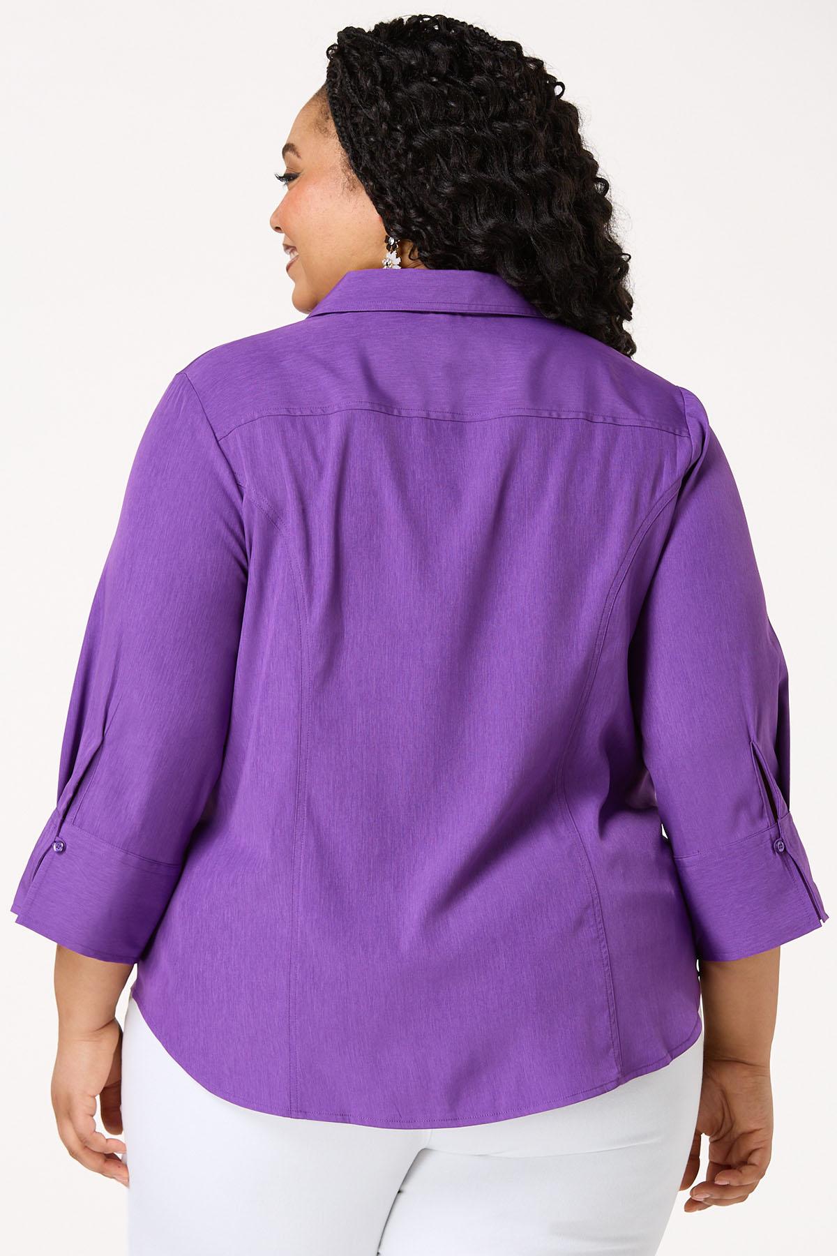  Cato Fashions | Cato Plus Size Collared Button Down Shirt