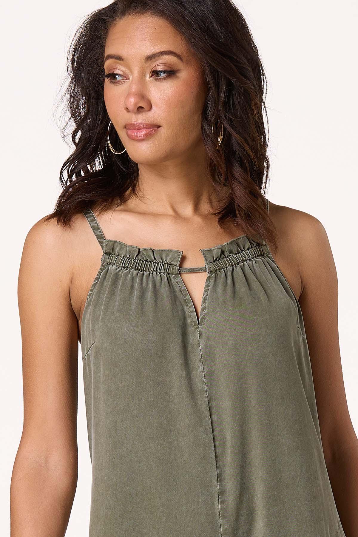  Cato Fashions | Cato Olive Chambray Jumpsuit