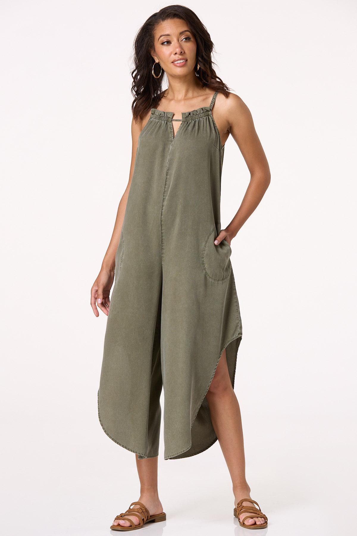  Cato Fashions | Cato Olive Chambray Jumpsuit