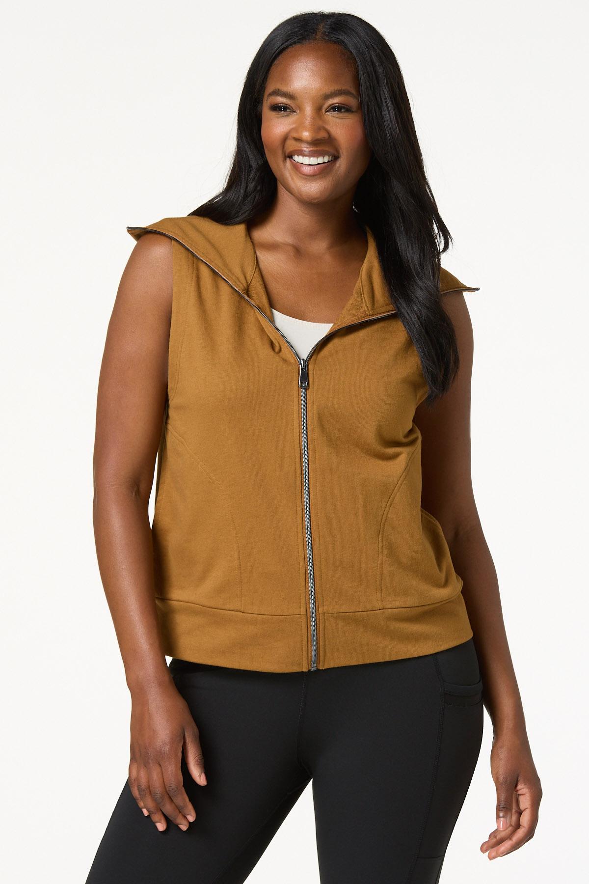 Cato Fashions | Cato Zip Front French Terry Vest