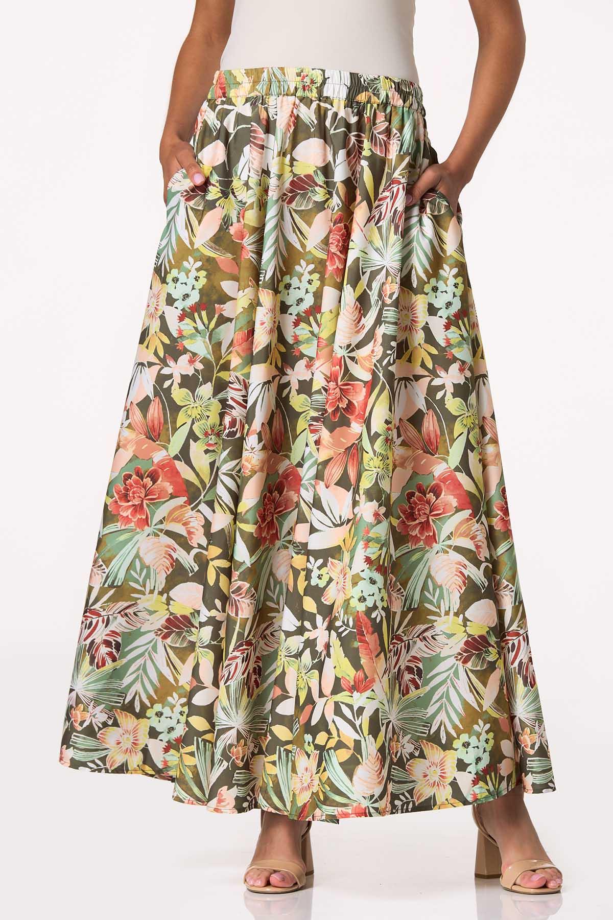  Cato Fashions | Cato Tropical Wide Sweep Skirt