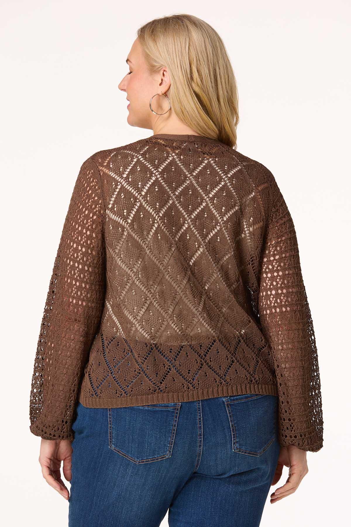 Cato Fashions | Cato Plus Size Pointelle Knit Cardigan