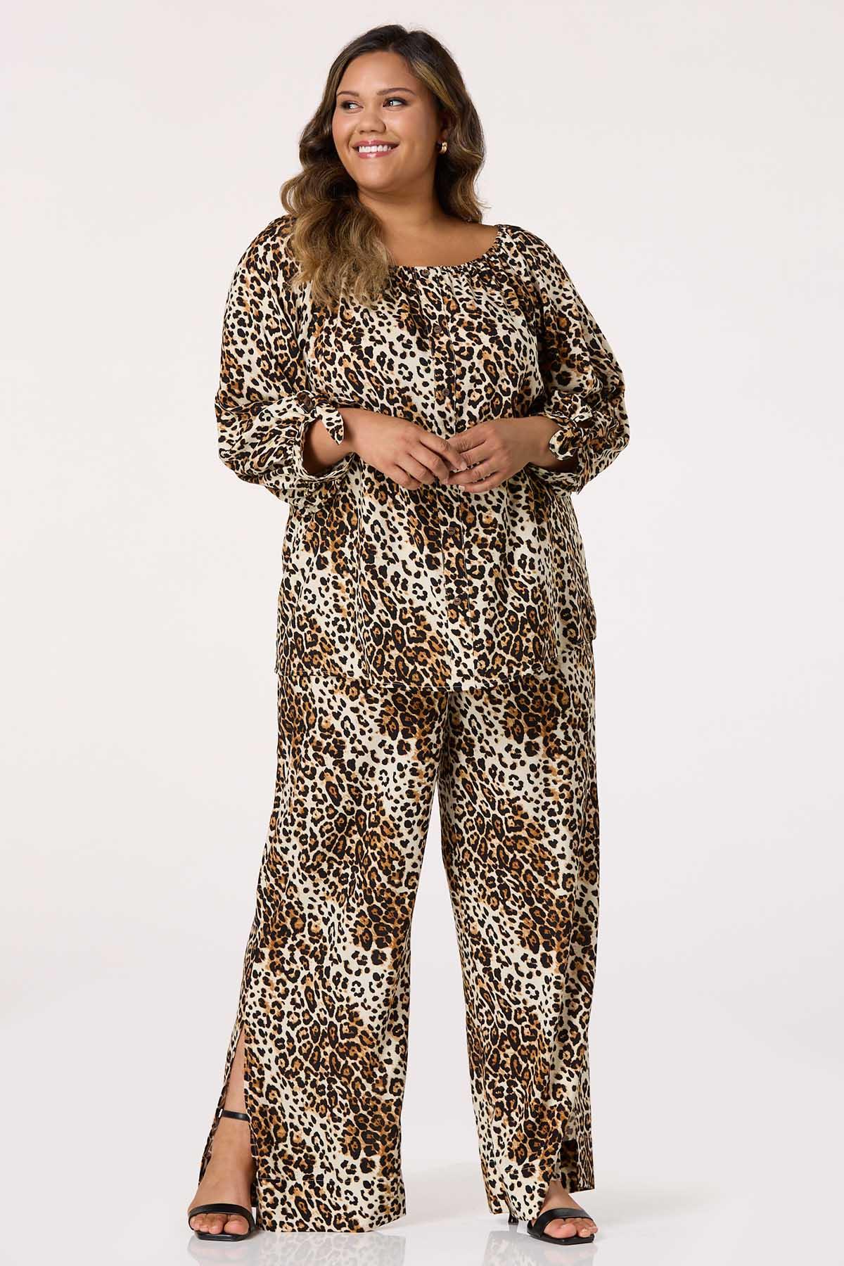  Cato Fashions | Cato Plus Size Leopard Wide Leg Pants