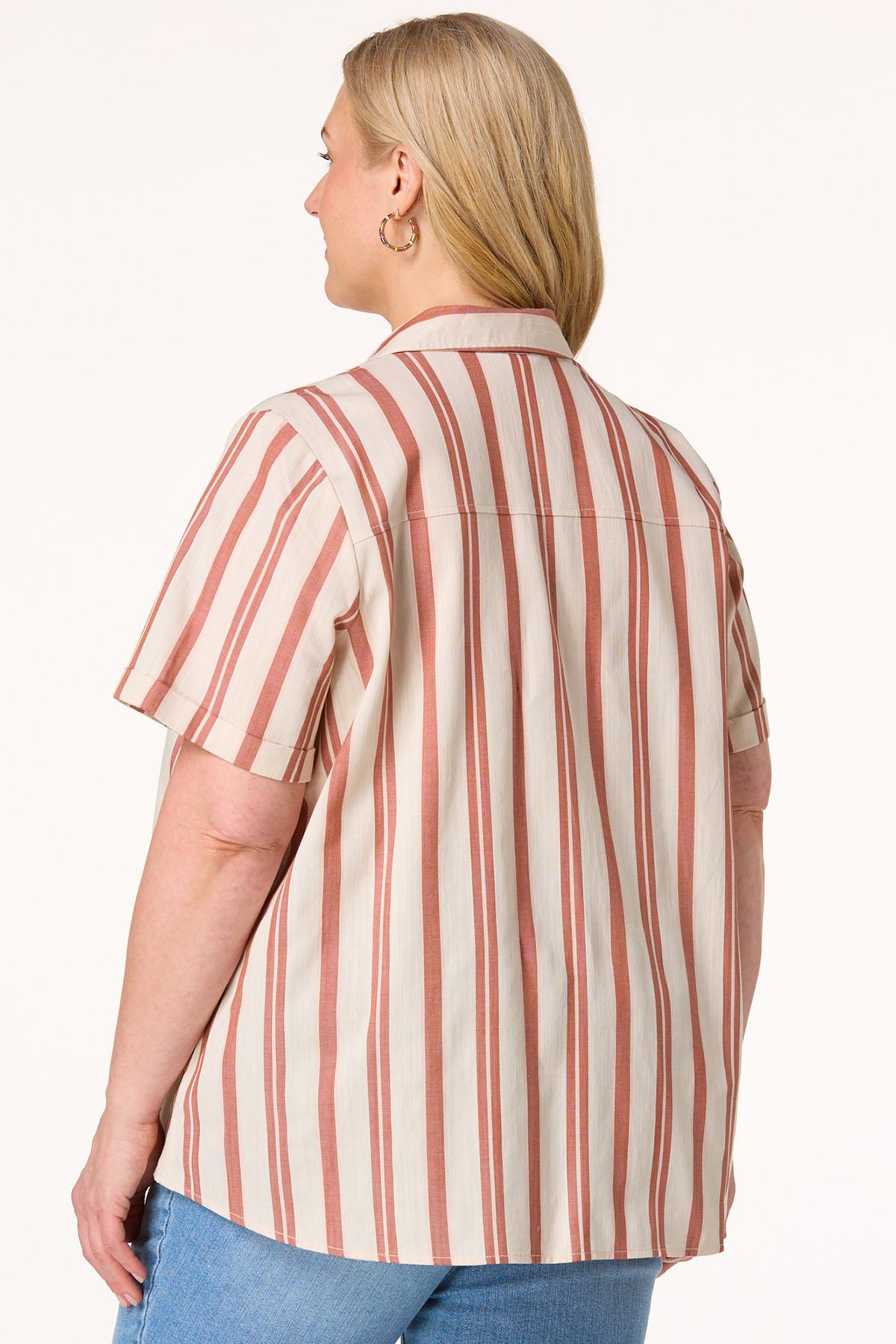 Cato Fashions | Cato Plus Size Striped Tie Hem Top