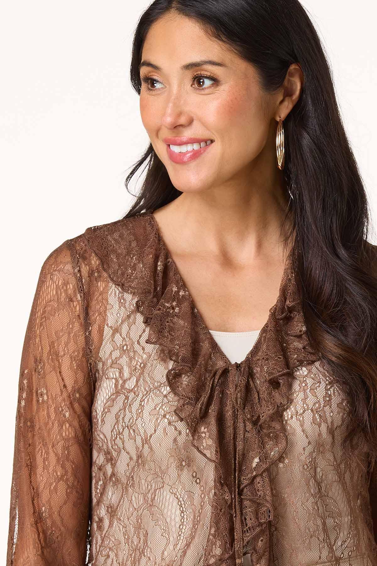  Cato Fashions | Cato Cropped Lace Cardi