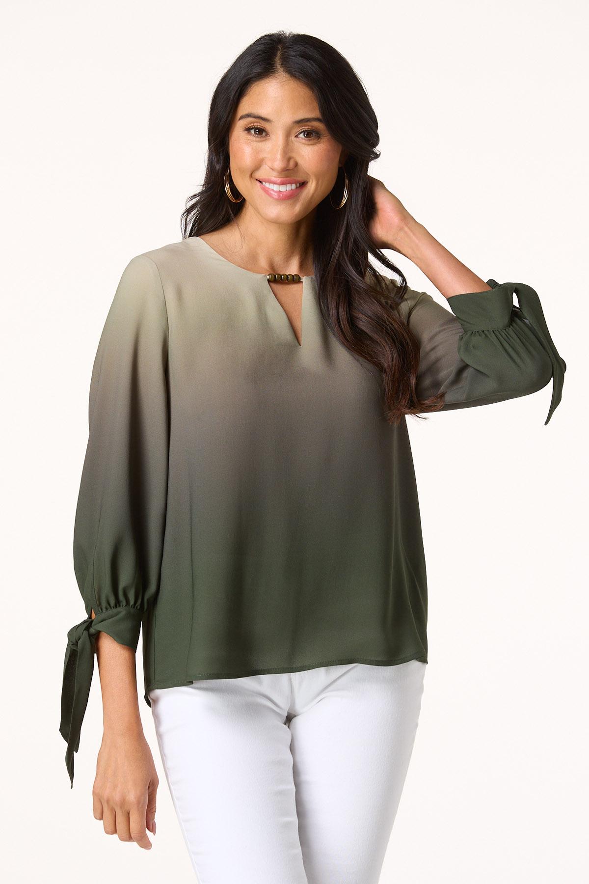  Cato Fashions | Cato Dyed Olive Top