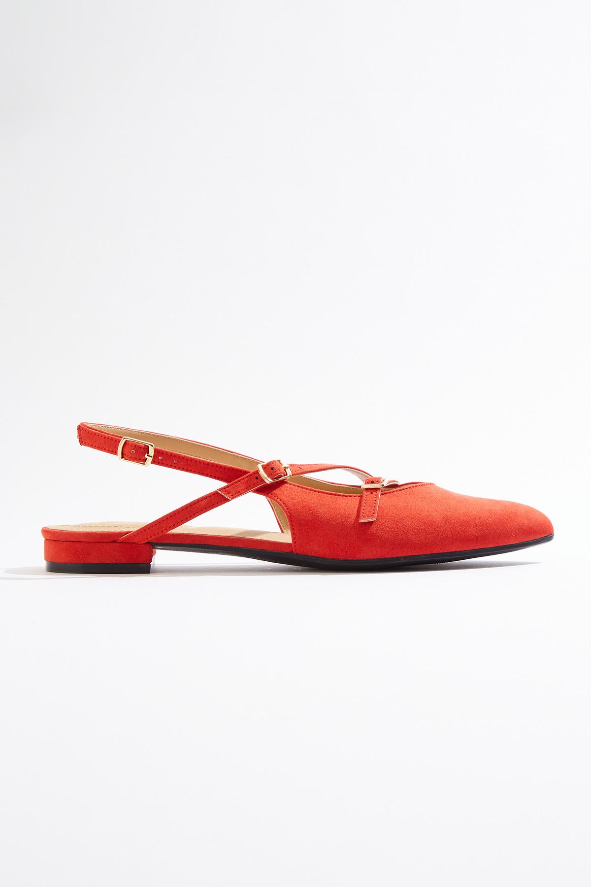  Cato Fashions | Cato Wide Width Asymmetrical Strap Slingback Flats