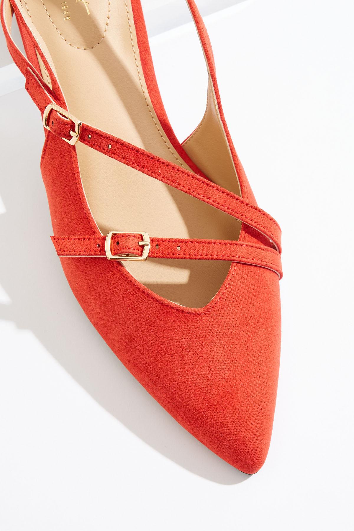  Cato Fashions | Cato Wide Width Asymmetrical Strap Slingback Flats