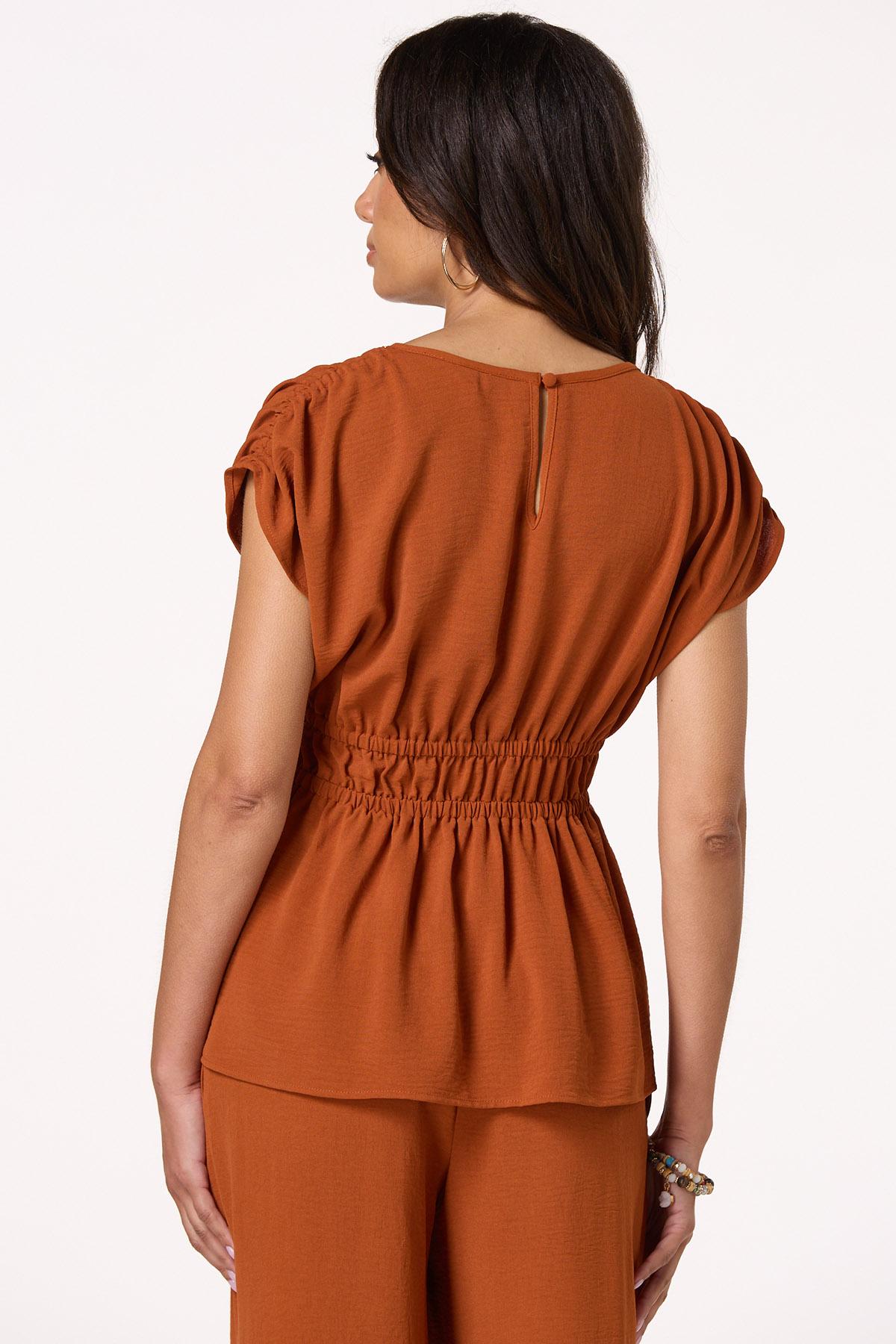  Cato Fashions | Cato Embroidered Floral Airflow Cinch Top