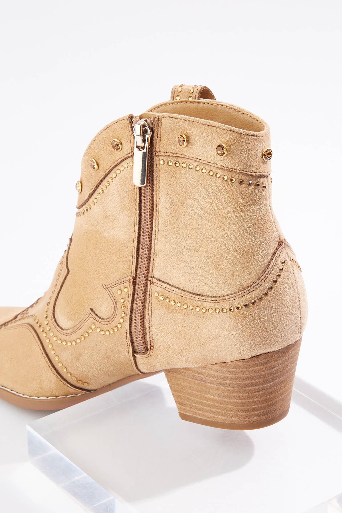  Cato Fashions | Cato Embellished Trim Western Booties