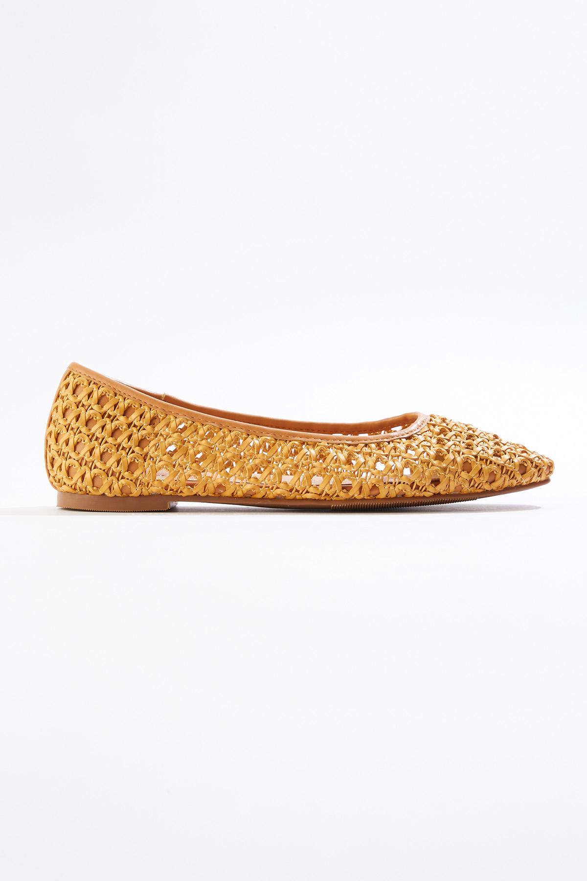 Cato Fashions | Cato Faux Leather Woven Flats