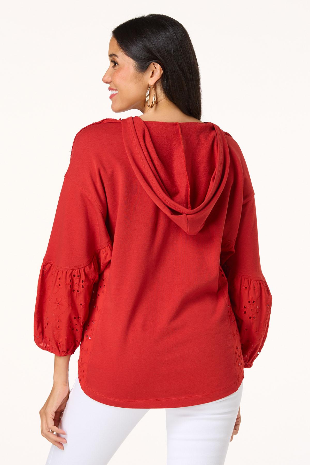  Cato Fashions | Cato Eyelet Inset Hooded Sweatshirt