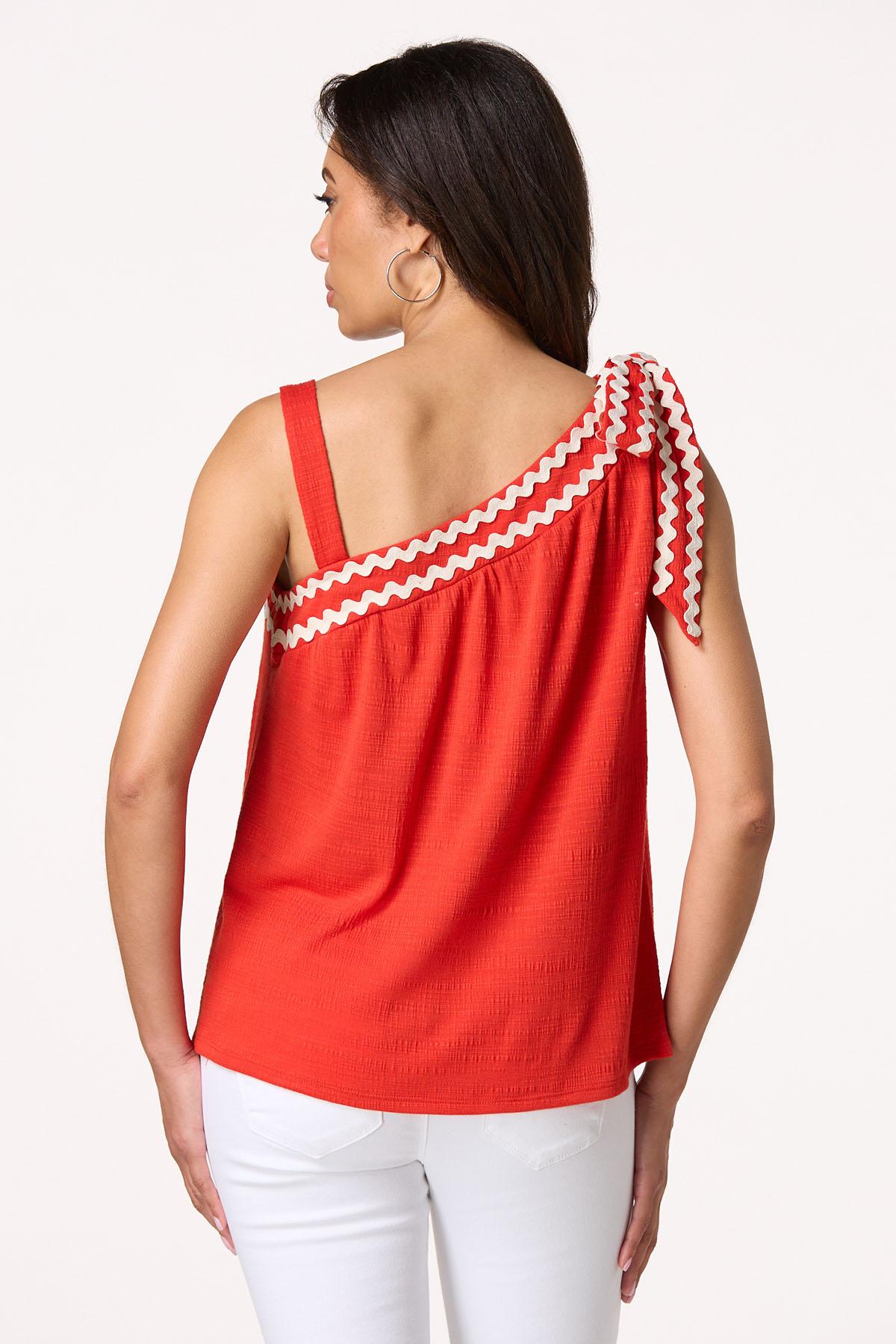  Cato Fashions | Cato Tie One Shoulder Ric Rac Top
