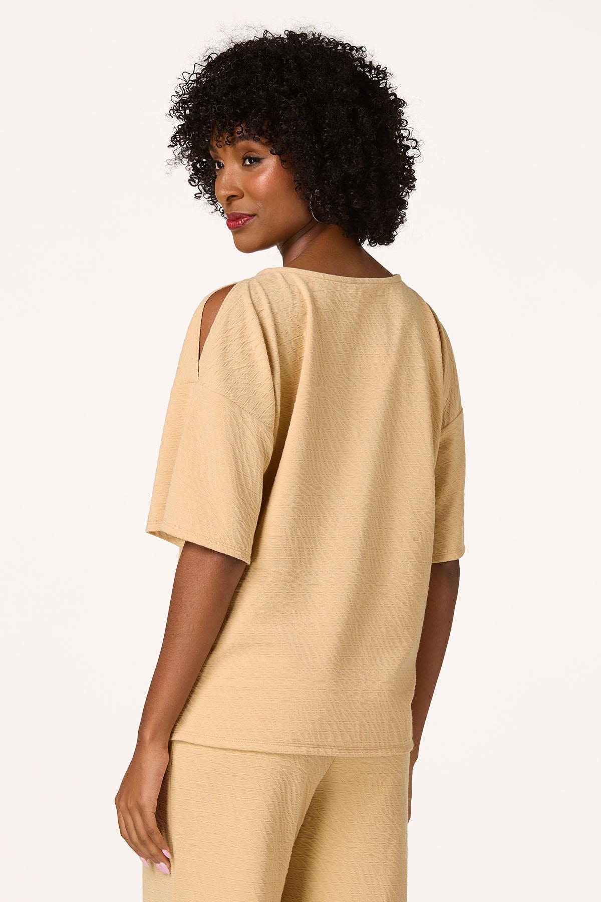  Cato Fashions | Cato Textured Cold Shoulder Top