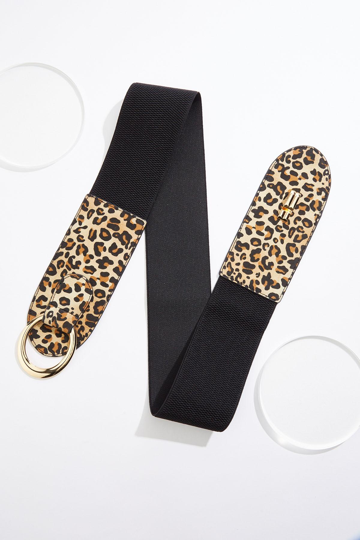 Cato Fashions | Cato Plus Size Leopard Oval Hook Stretch Belt