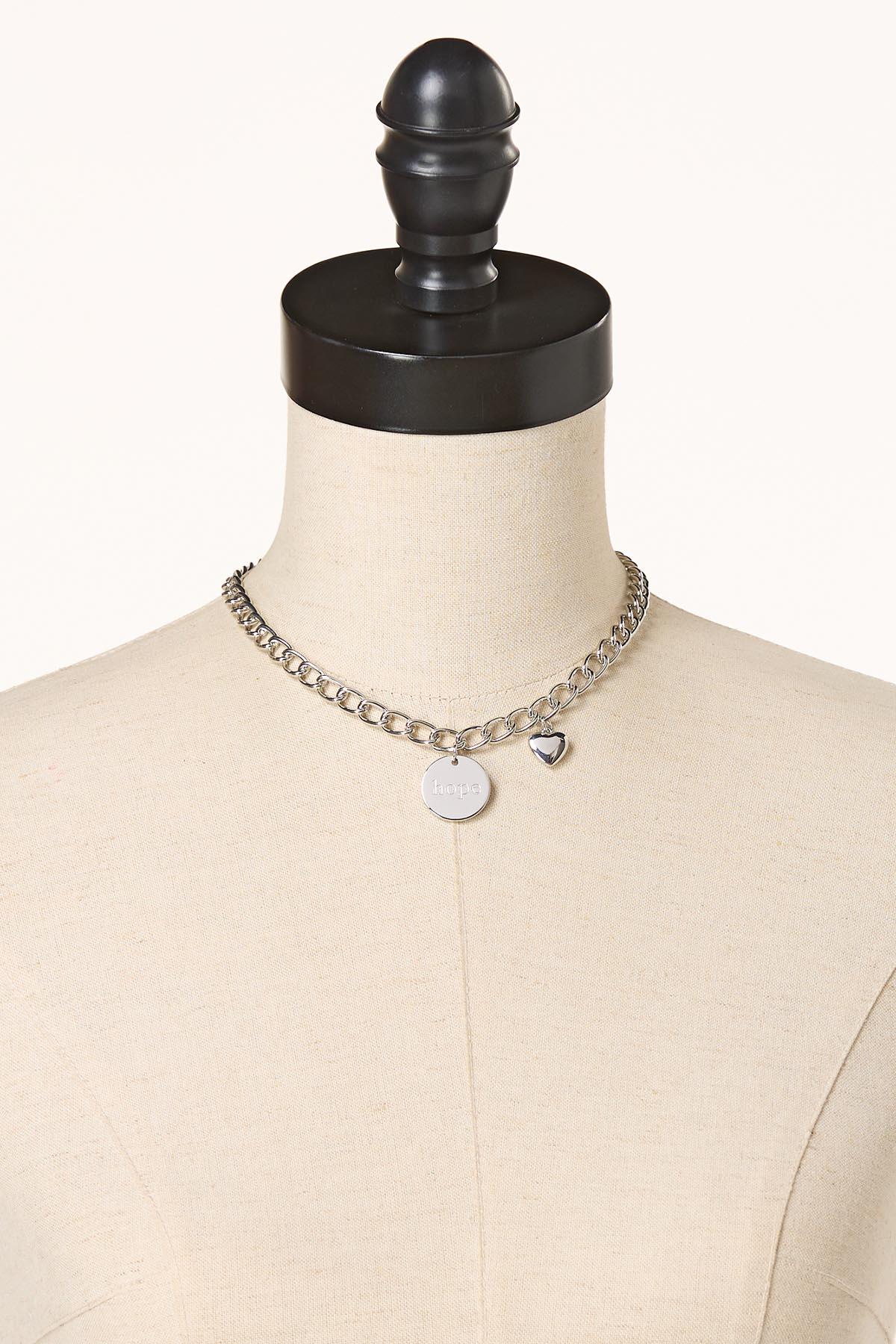  Cato Fashions | Cato Hope Disc Pendant Chain Necklace