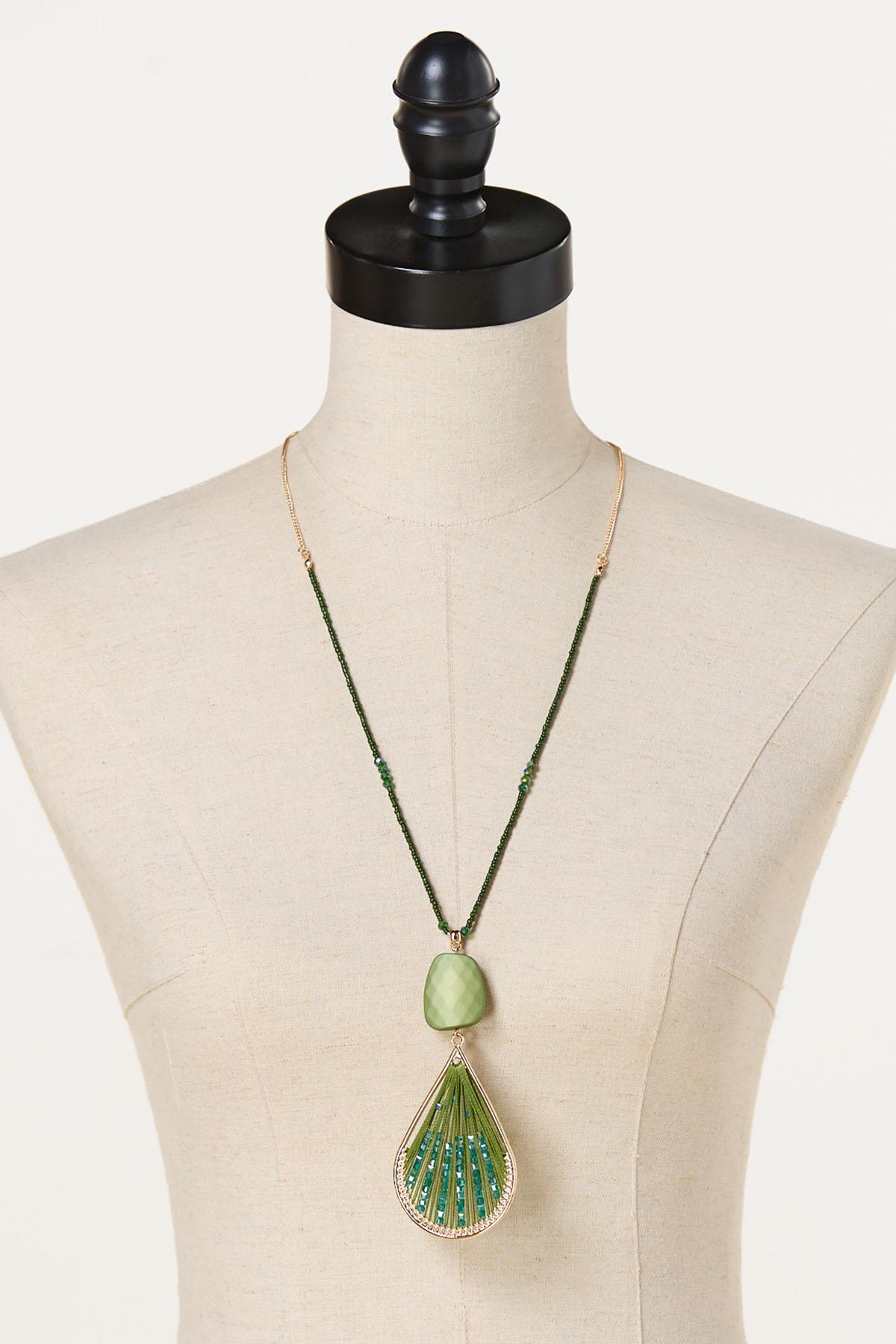  Cato Fashions | Cato Threaded Pendant Long Necklace Set