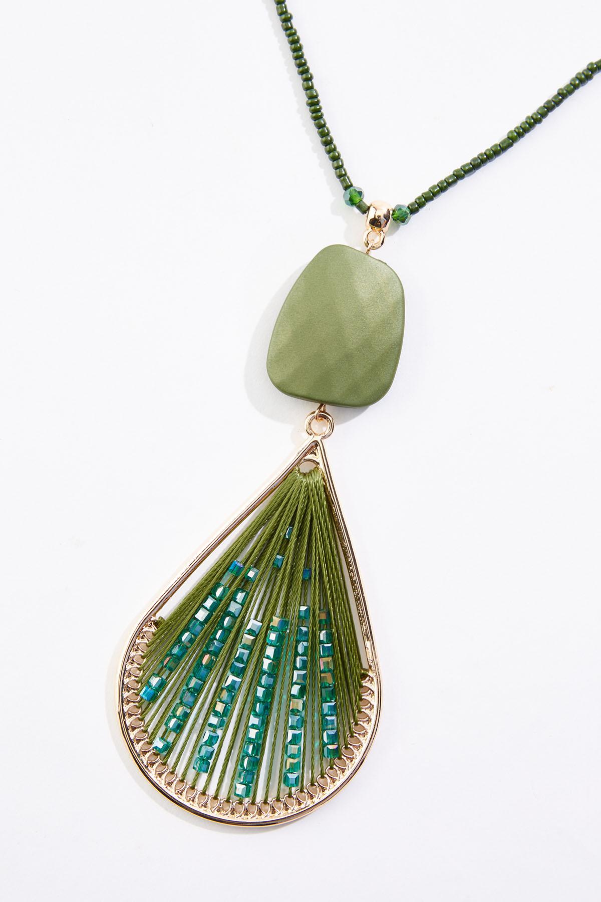  Cato Fashions | Cato Threaded Pendant Long Necklace Set