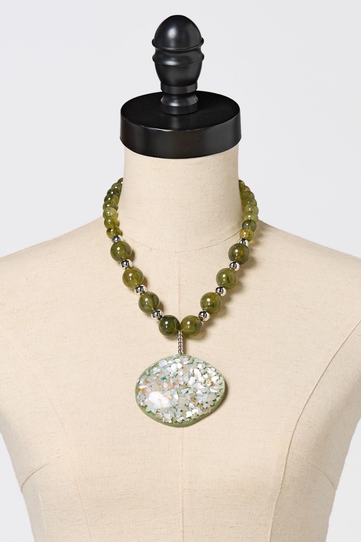  Cato Fashions | Cato Lucite Statement Shell Pendant Necklace