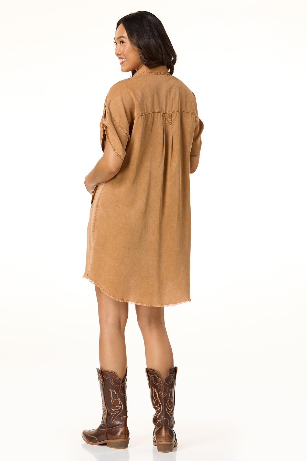  Cato Fashions | Cato Frayed Hem Chambray Dress