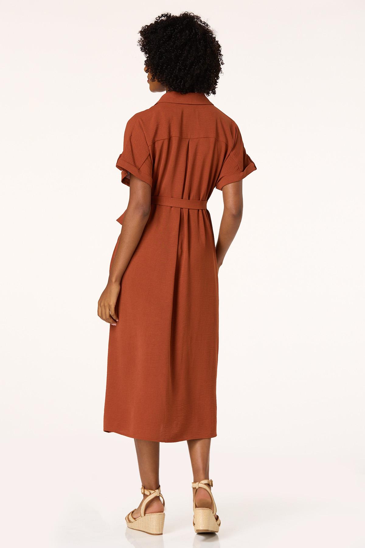 Cato Fashions | Cato Solid Midi Shirt Dress