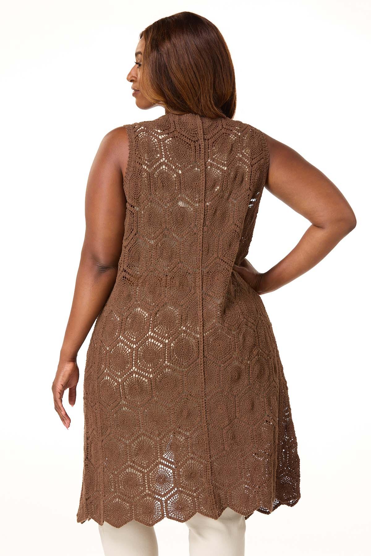 Cato Fashions | Cato Plus Size Button Front Crochet Vest